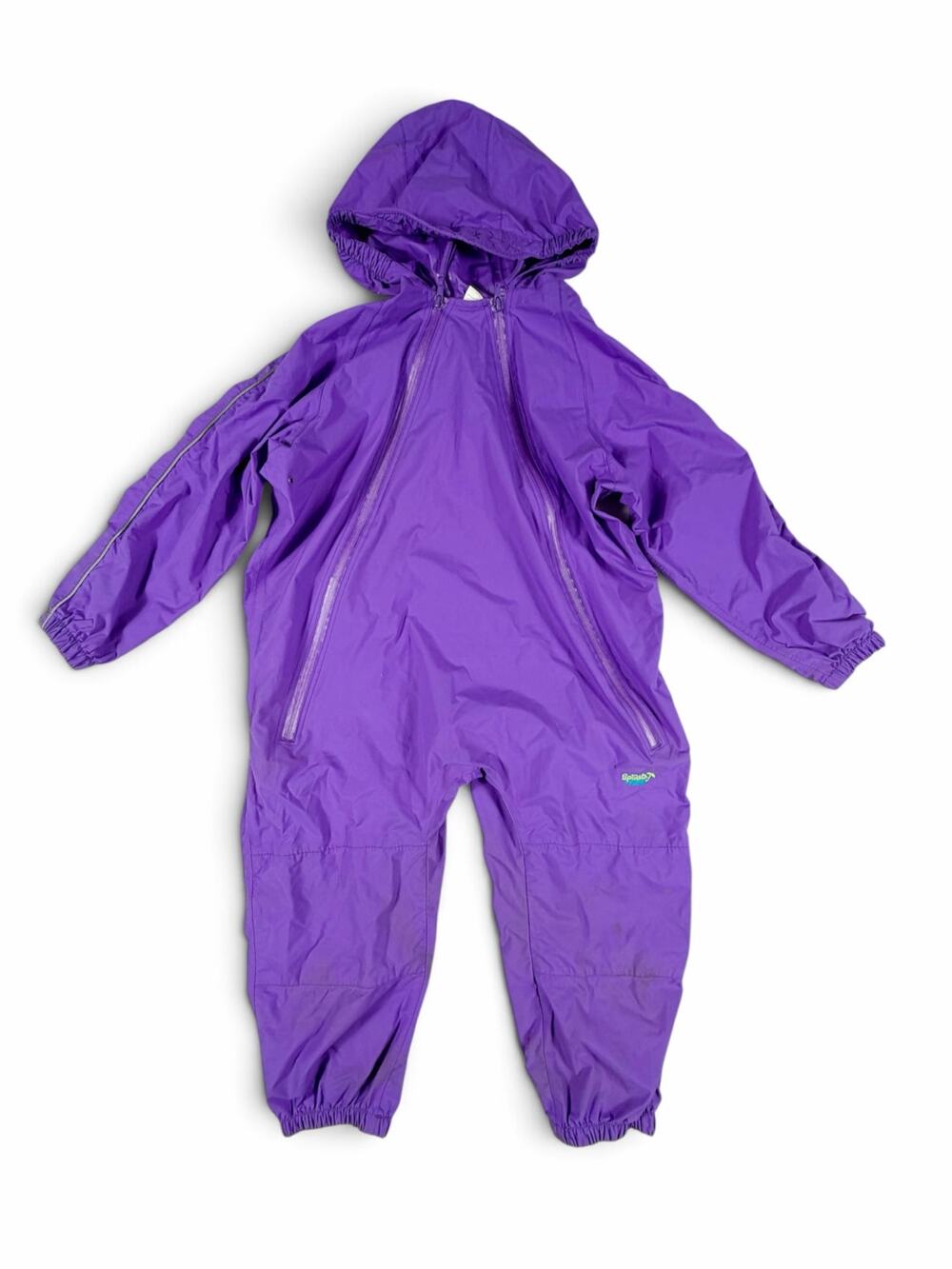 Splashy One Piece Waterproof Rain & Mud Suit Purple Girls estimated Size 8
